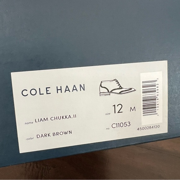 Cole haan Liam Chukka Mens wingtip leather boot 🥾 size 12M - Picture 6 of 8